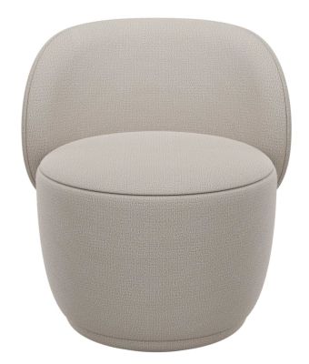 Blomus Kuon Sessel, beige, moderner Loungesessel mit runder Form und Textilbezug.